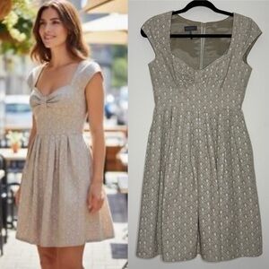 KRISTIN DAVIS Vintage PinUp 50s Mod Sweetheart Neckline Fit and Flare Mini Dress